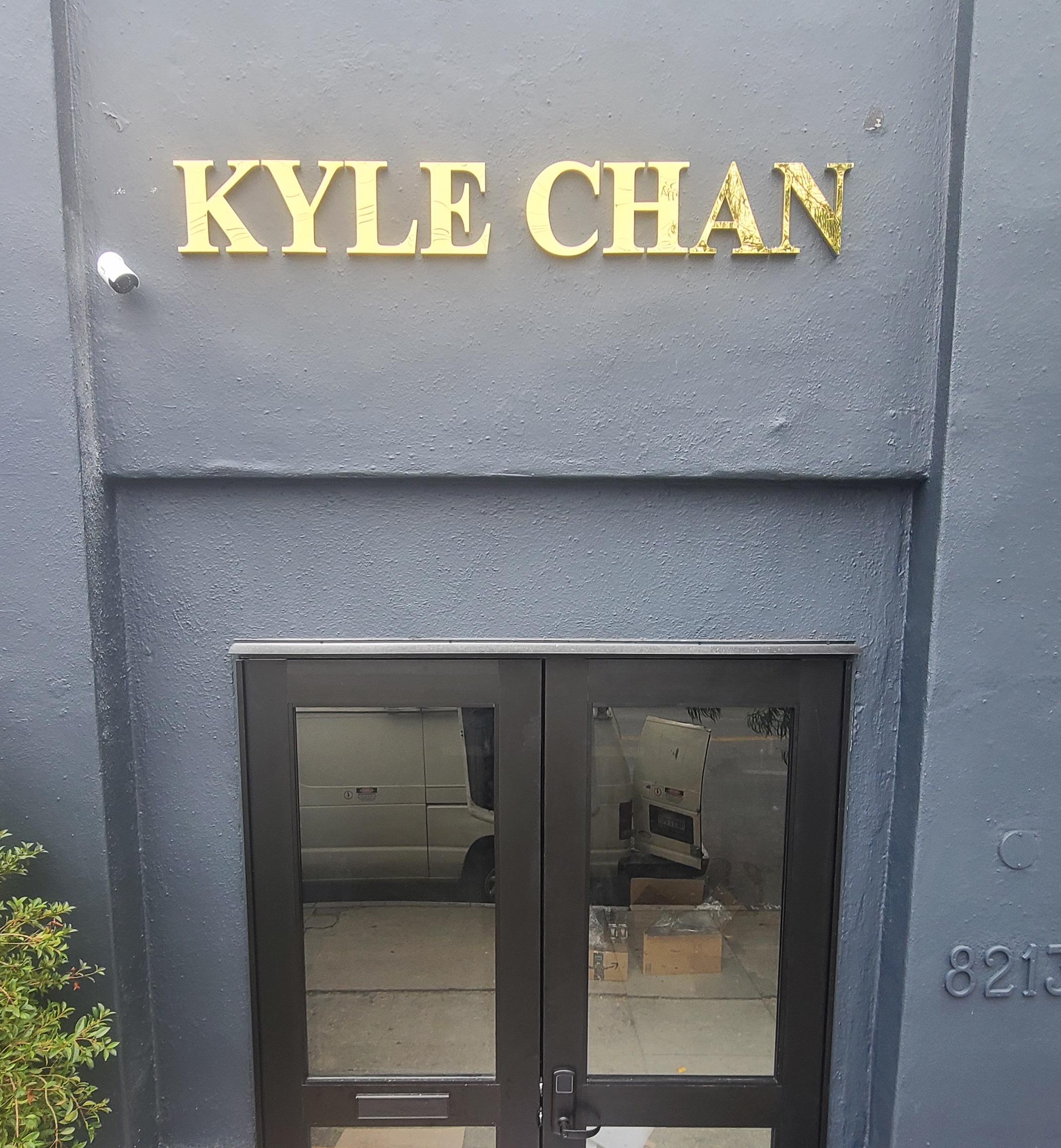 Dimensional letters for Kyle Chan, boutique storefront sign for their West Hollywood branch that is certainly visually stunning.