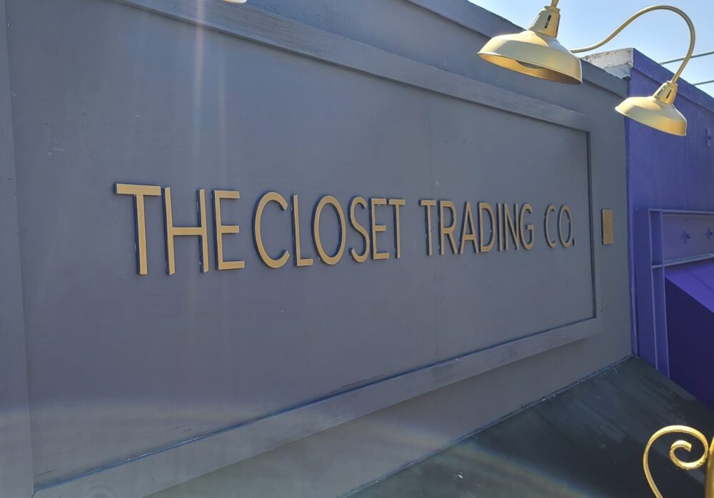 Dimensional Letters Boutique Sign for The Closet Trading Company in Santa Monica