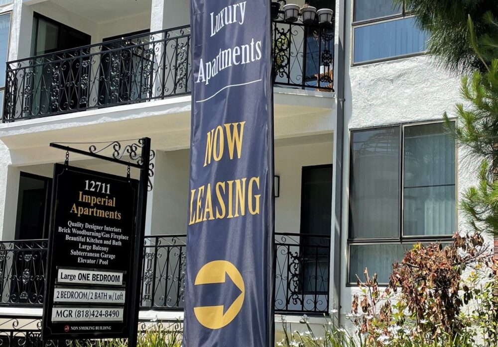 Advertisement Banners for Imperial Apartments in Studio City