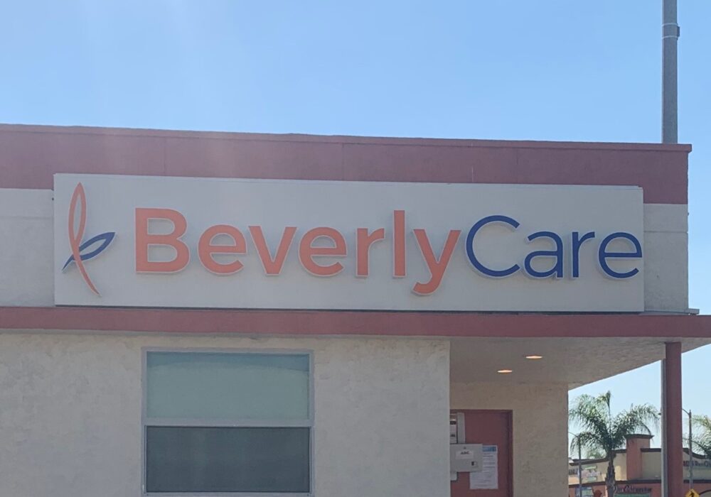 Channel Letters Sign Package for BeverlyCare in Montebello