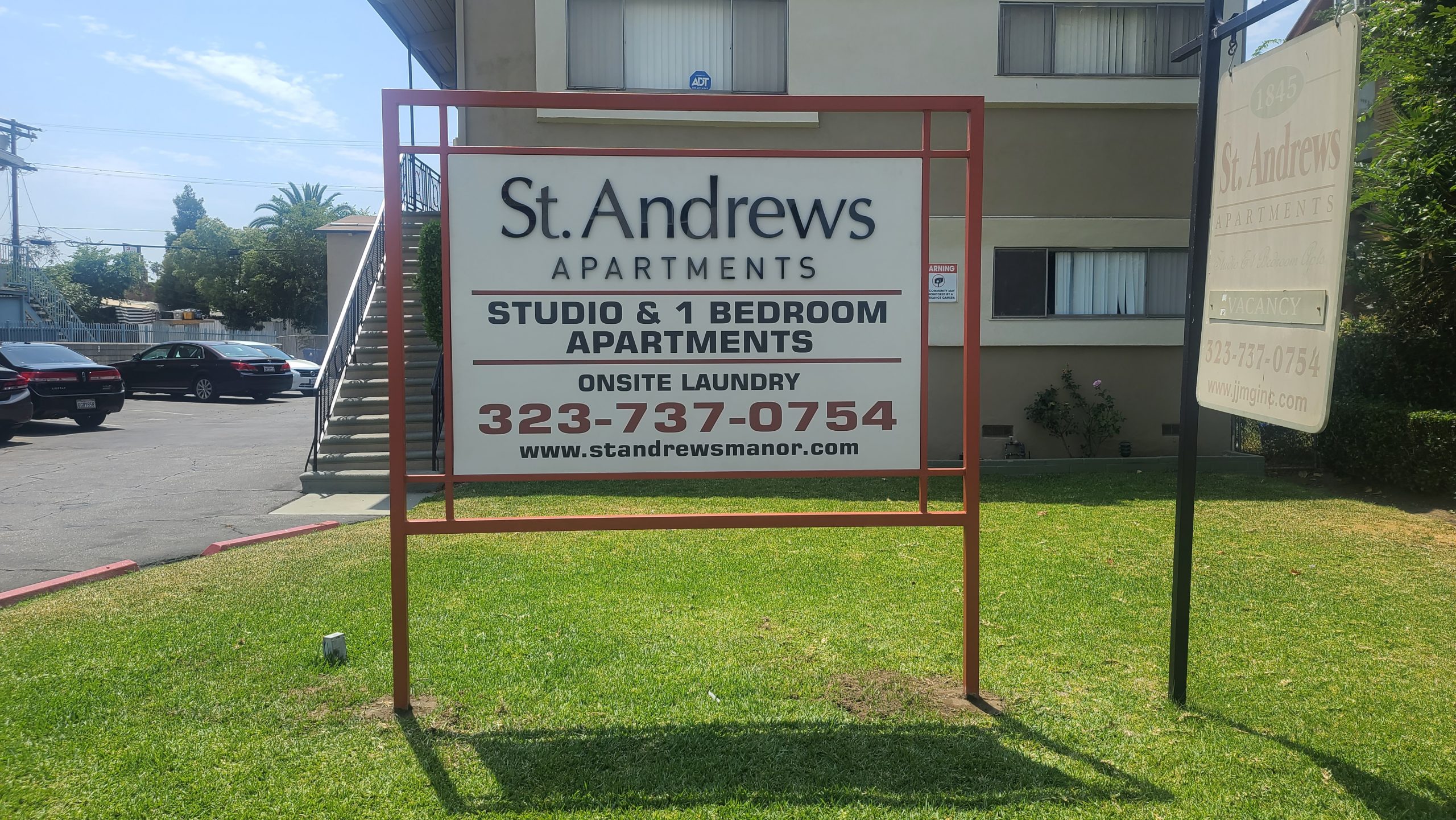 This is the monument sign we made for Jones and Jones' St. Andrews property, part of our broader sign package for the company.