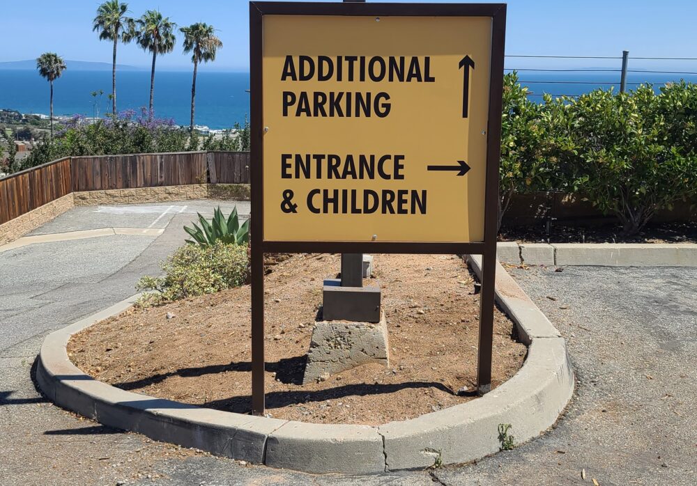 Post and Panel Additional Parking Signs for Malibu Pacific Church