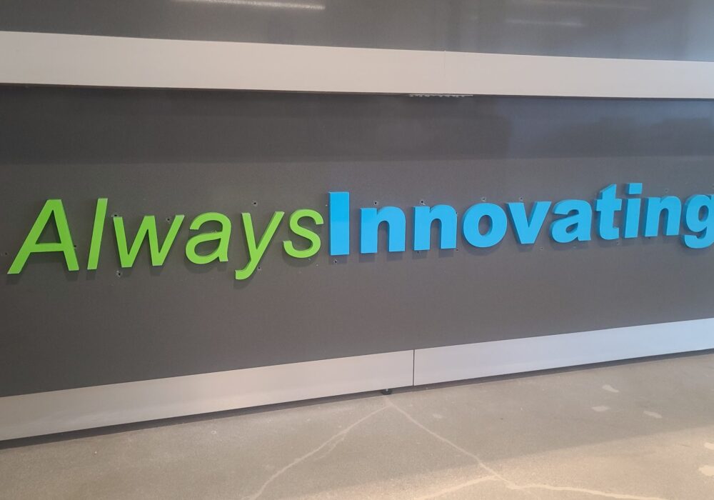 Brand Tagline Lobby Sign for Transplant Connect in Los Angeles