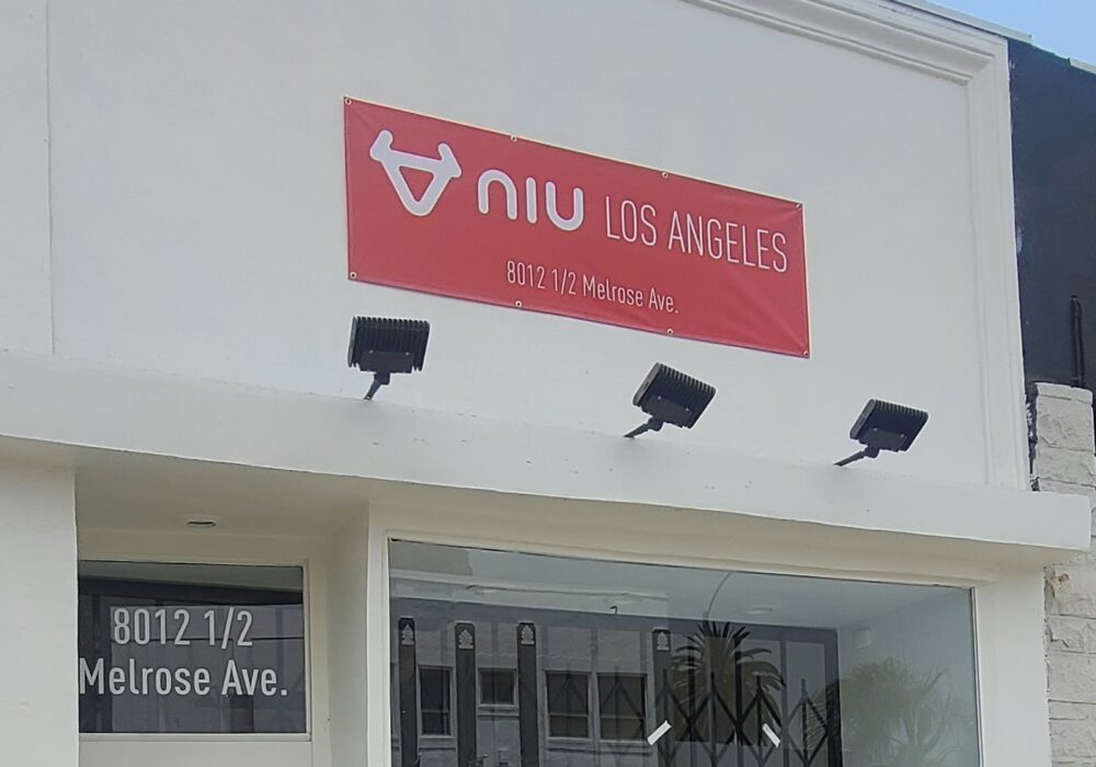 Storefront Banner for NIU Los Angeles in West Hollywood