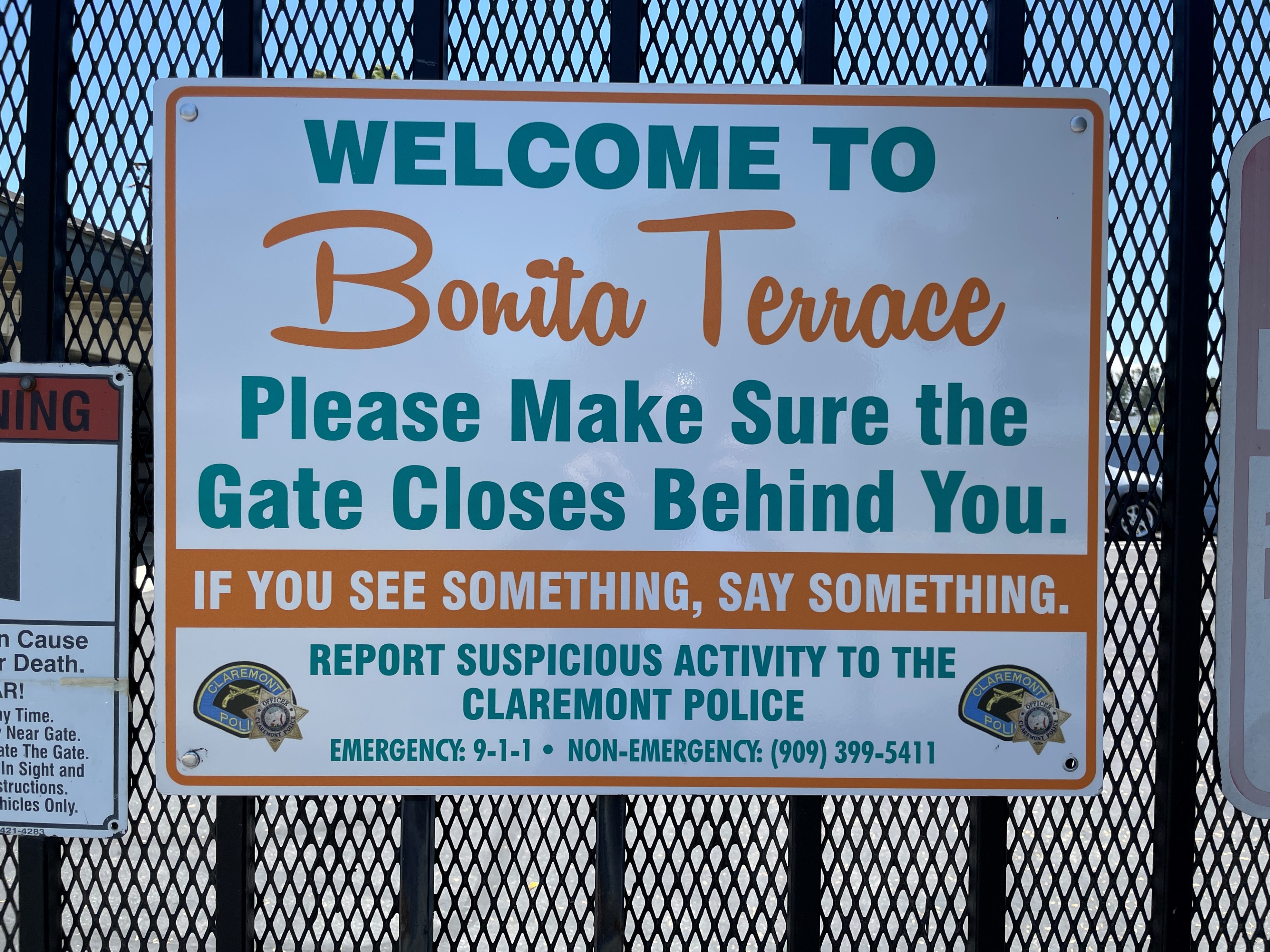 Read more about the article Metal Welcome Sign for Bonita Terrace at Claremont