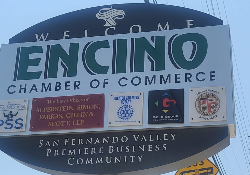 Acrylic Plaque Welcome Sign for Encino Chamber of Commerce