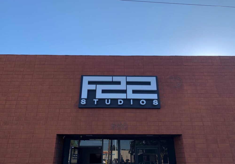 Building Channel Letters for F22 Studios in Burbank