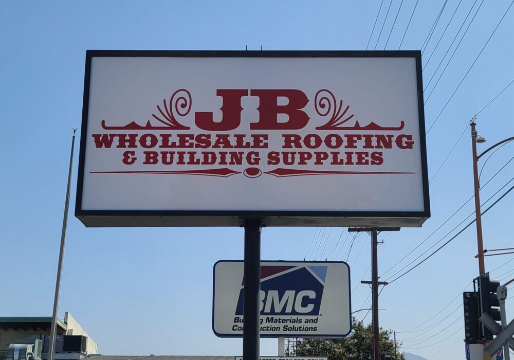 Lexan Print Light Box Sign for JB Wholesale in Burbank