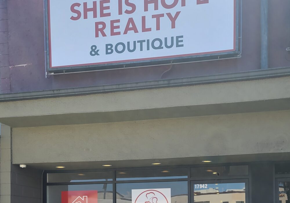 She is Hope Realty & Boutique Lightbox Inserts in Encino