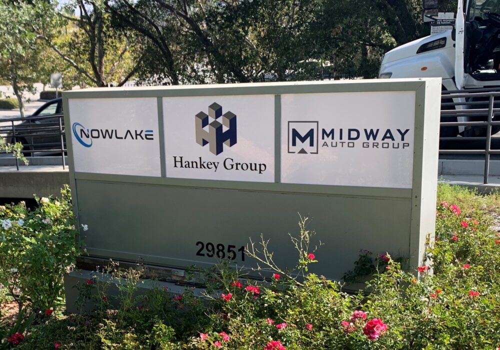 Monument Sign for Hankey Investment Company in Agoura Hills