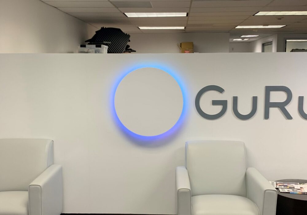 Wall Wrap and Sign Relocation for Guru Wireless in Pasadena