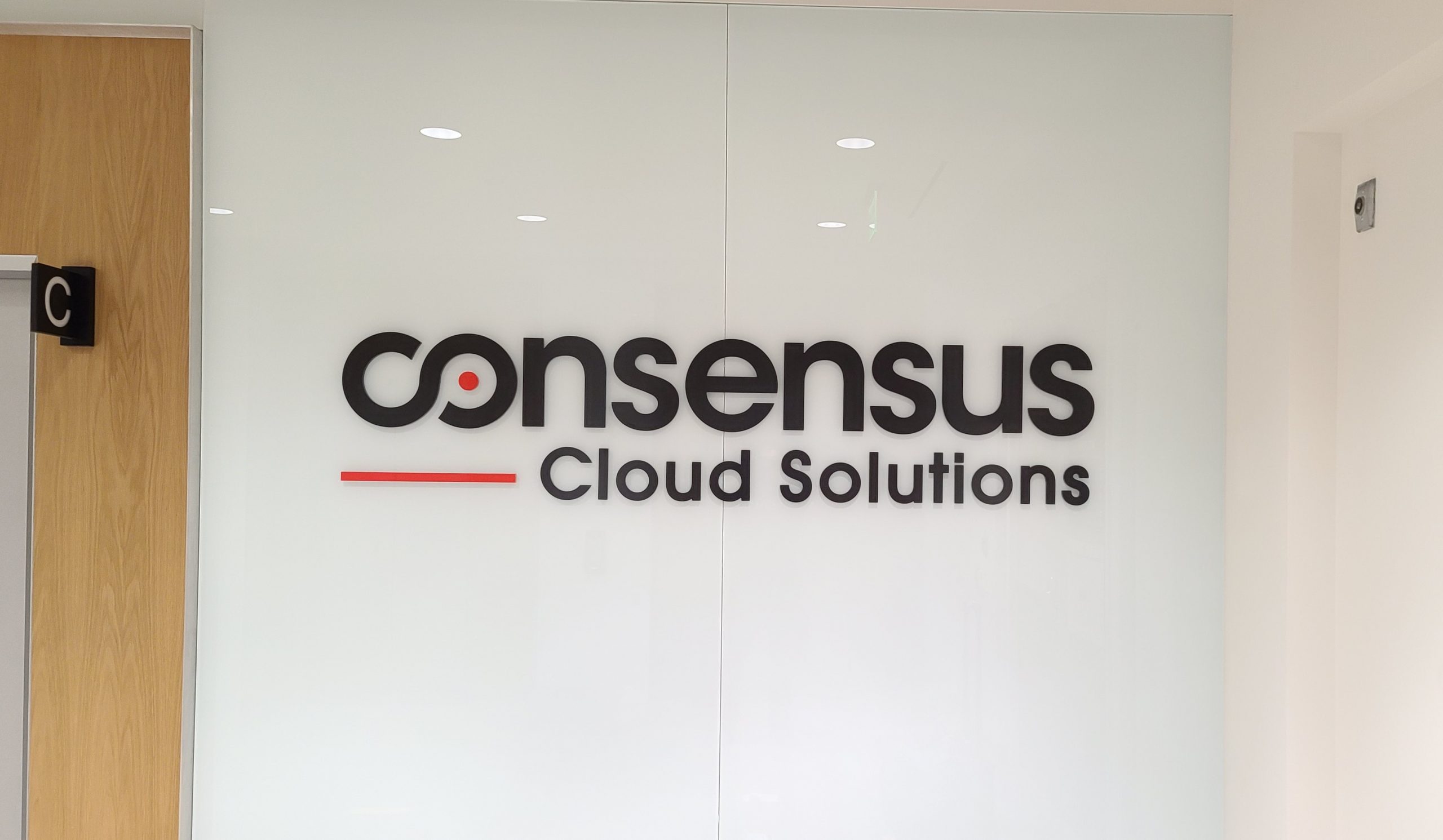 You are currently viewing Lobby Sign for Consensus Cloud Solutions in Los Angeles