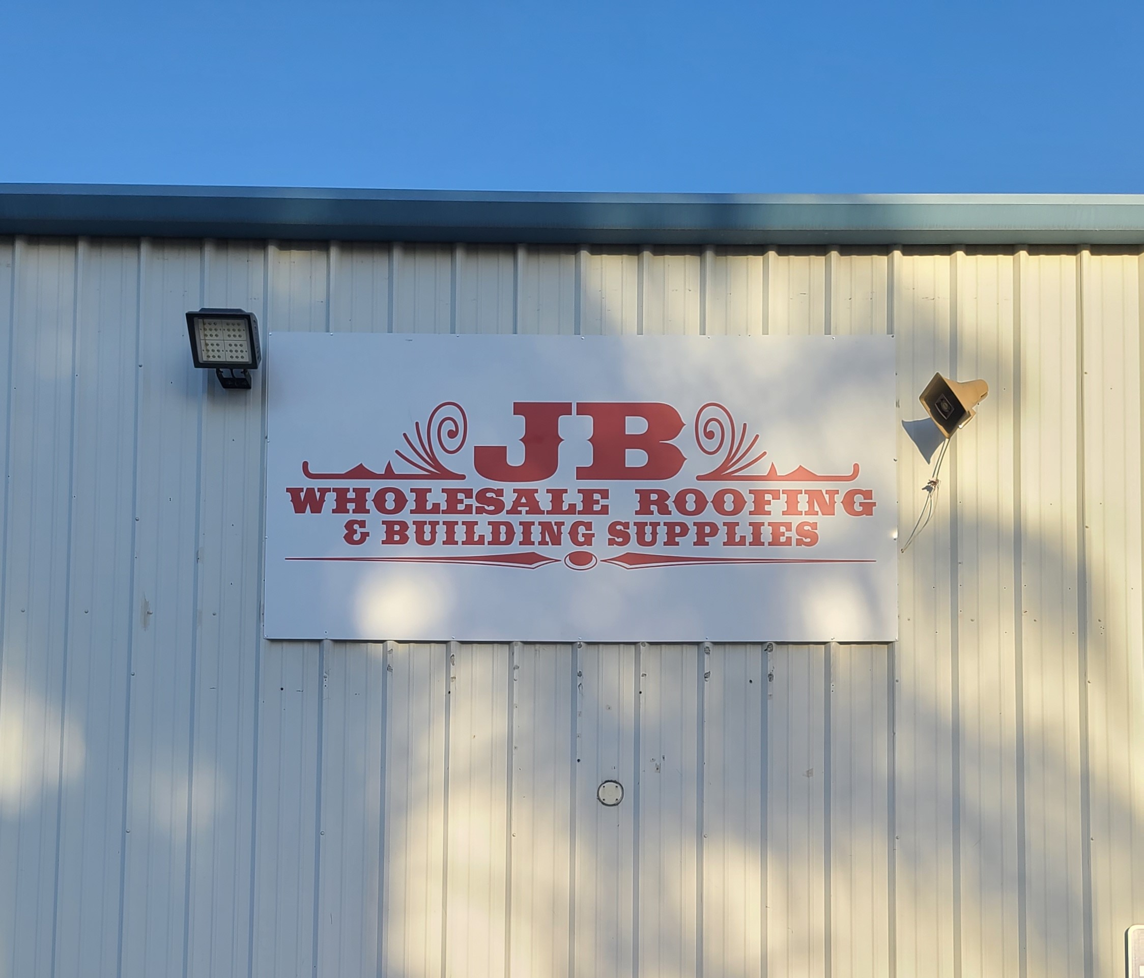 These are the exterior building signs we fabricated and installed for JB Wholesale's Pomona location.