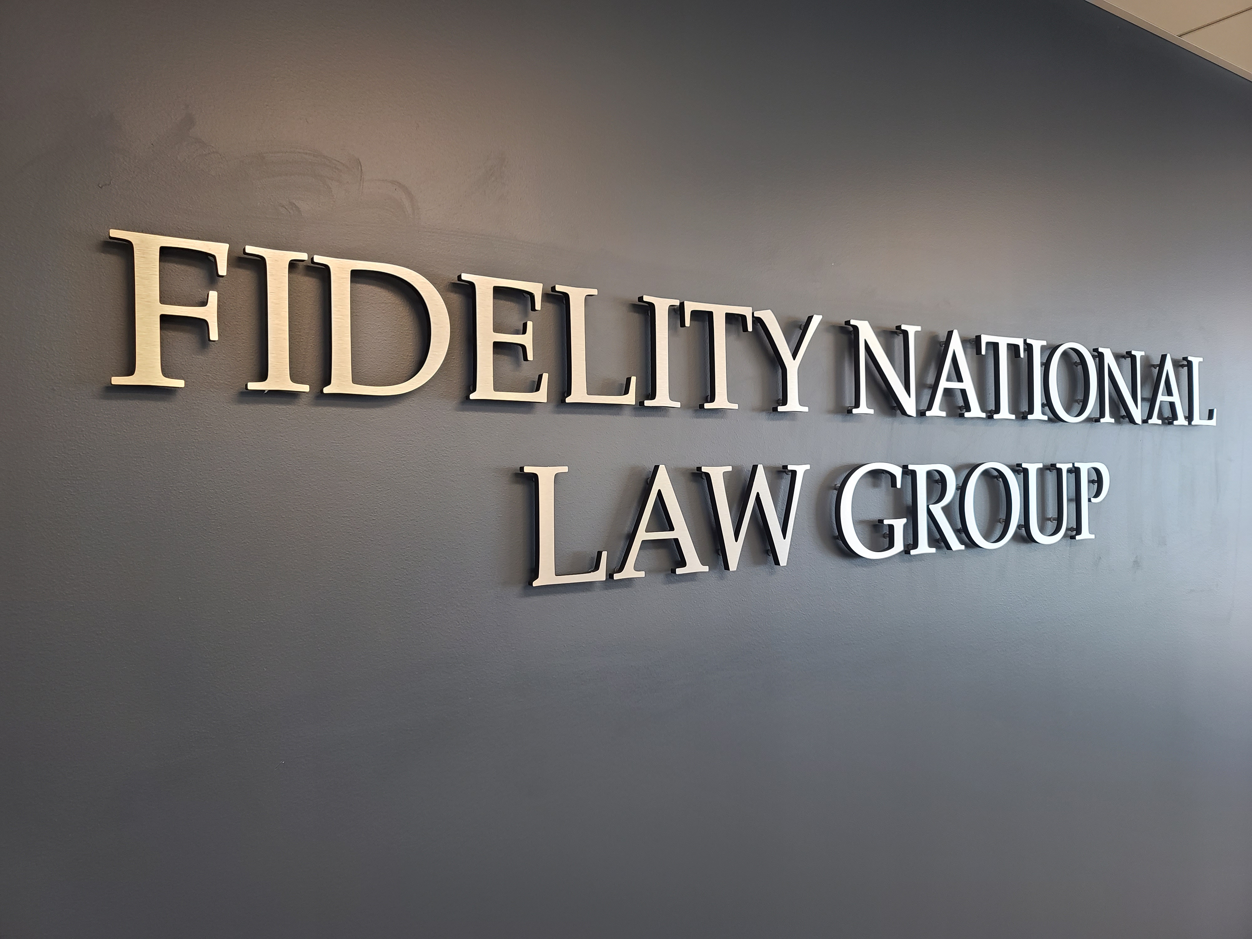 Read more about the article Office Lobby Sign for Fidelity National Law Group in Los Angeles