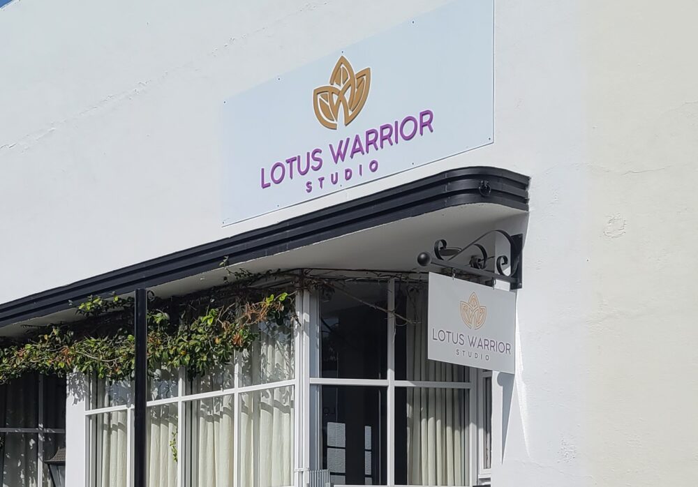 Dibond Building Sign for Lotus Warrior in Los Angeles
