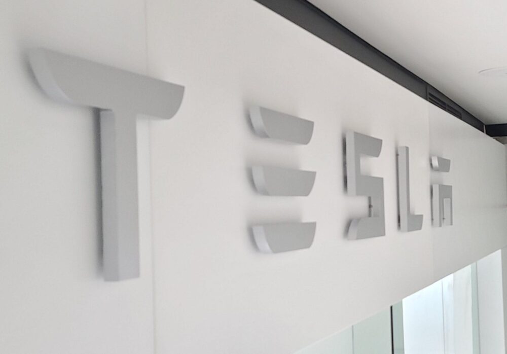 Interior Dimensional Letters for Tesla Showroom in Torrance