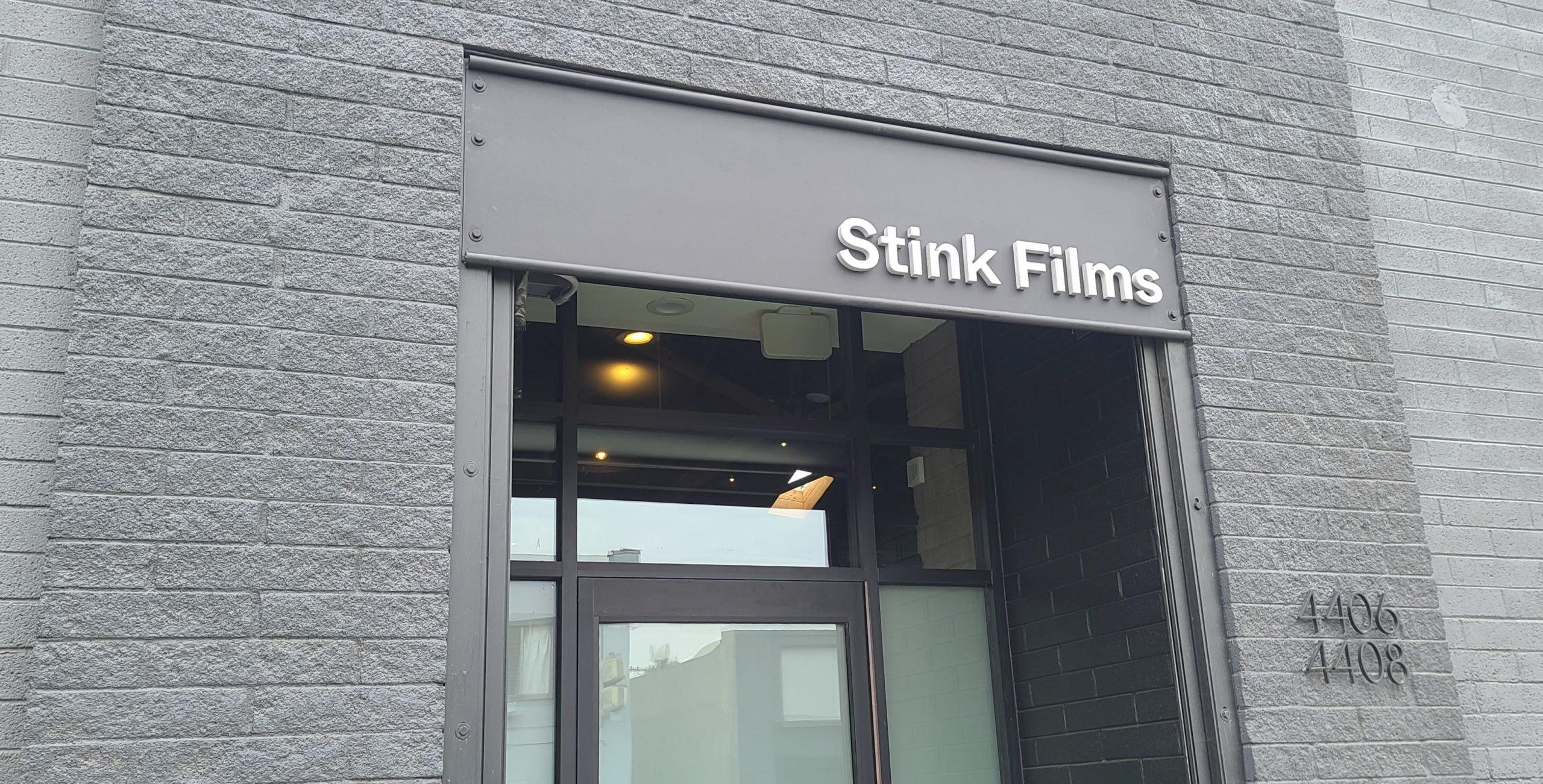 Stink Films has just gotten this impressive entrance sign. We fabricated and installed these metal letters for their Los Angeles location.
