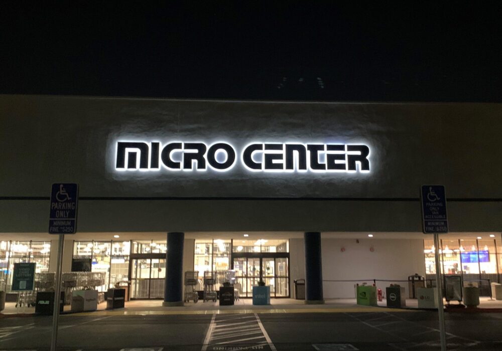 LED Sign Retrofit for Micro Center in Tustin