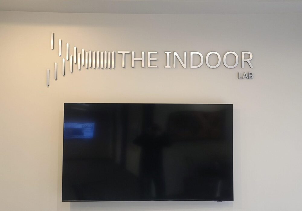 Lobby Sign for The Indoor Lab in Irvine