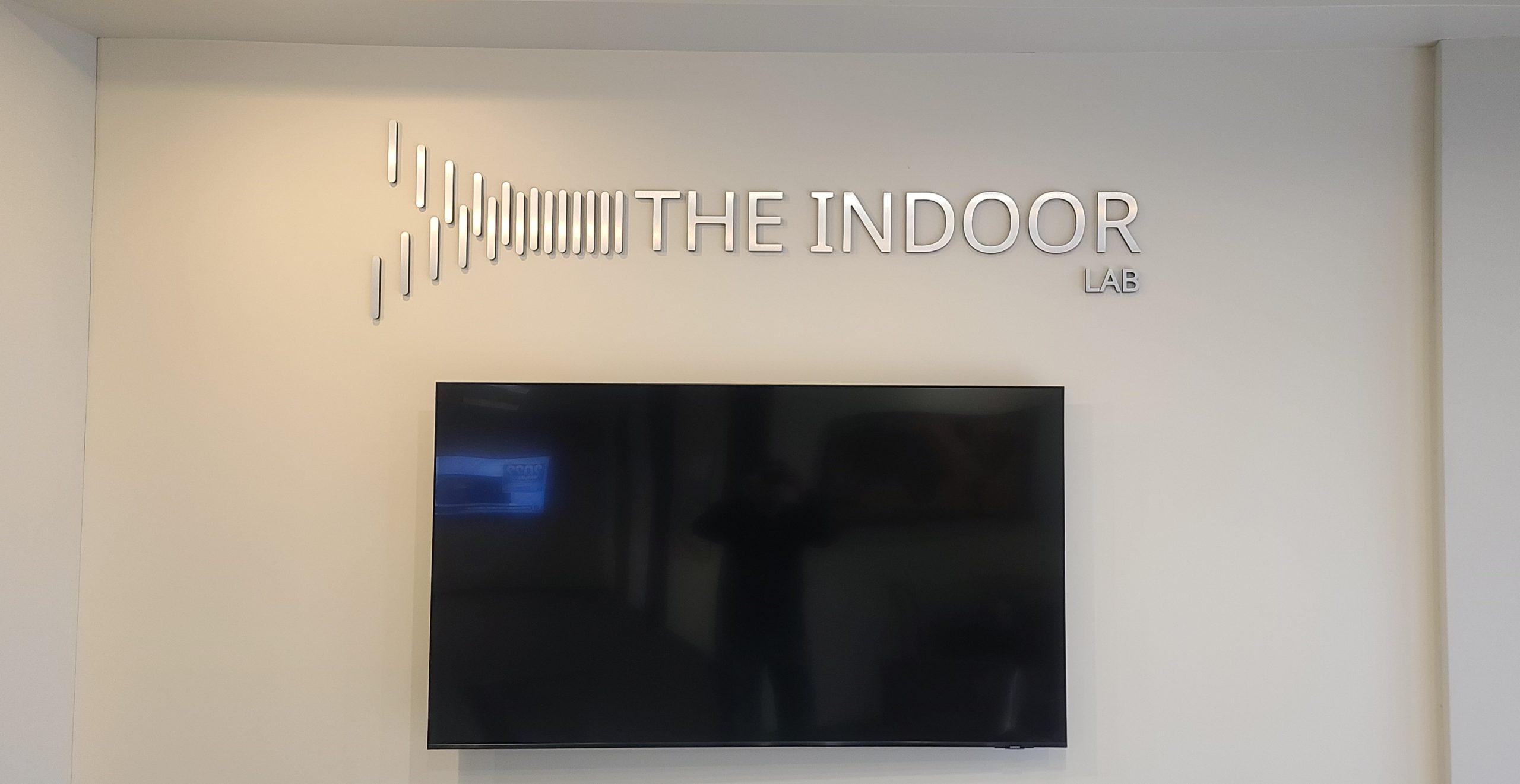 This is the lobby sign composed of acrylic in polished gold faces we fabricated and installed for The Indoor Lab in Irvine.