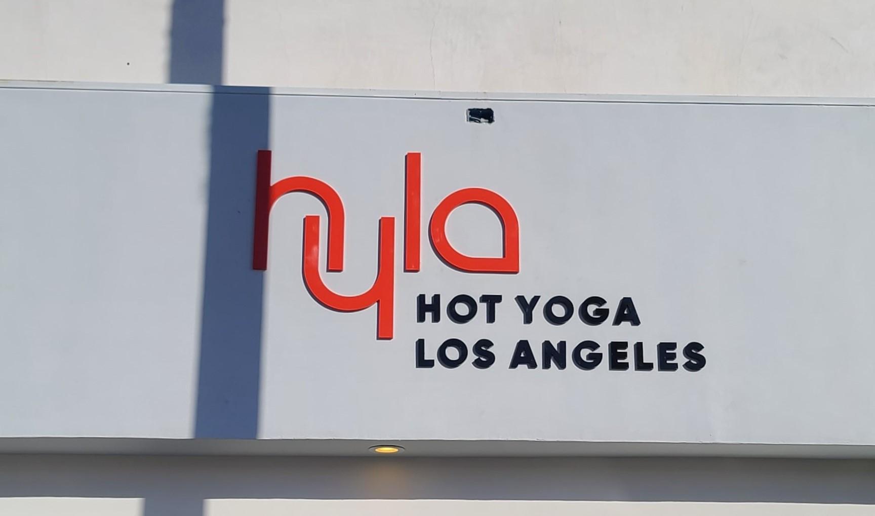 You are currently viewing Acrylic Letters Building Sign for Hot Yoga Los Angeles in Manhattan Beach