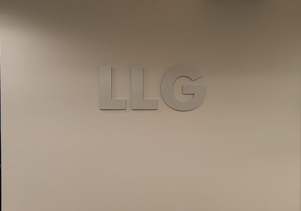Law Firm Lobby Sign for Lefkowitz Law Group APC in Encino