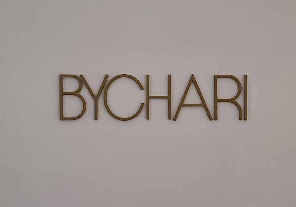 Boutique Lobby Sign for BYCHARI in Los Angeles