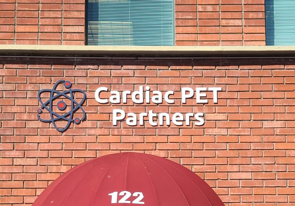 Acrylic Letters Building Sign for Cardiac PET Partners in Encino