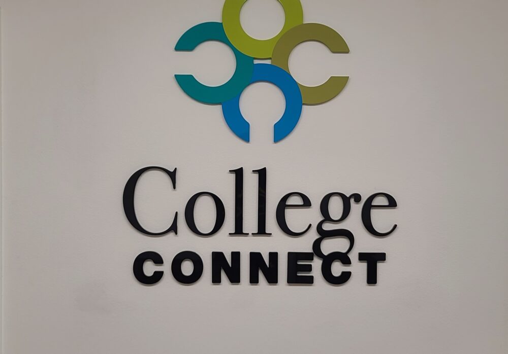 Acrylic Lobby Sign for College Connect in Thousand Oaks