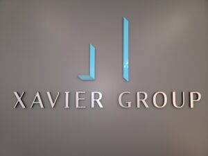 Read more about the article Acrylic Letters Lobby Sign for Xavier Group in Los Angeles