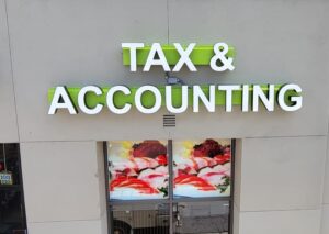 Read more about the article Front Lit Channel Letters for Joffe Tax in Los Angeles
