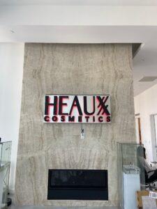 Read more about the article Backlit Indoor Signs Add Flare to Heaux Cosmetics