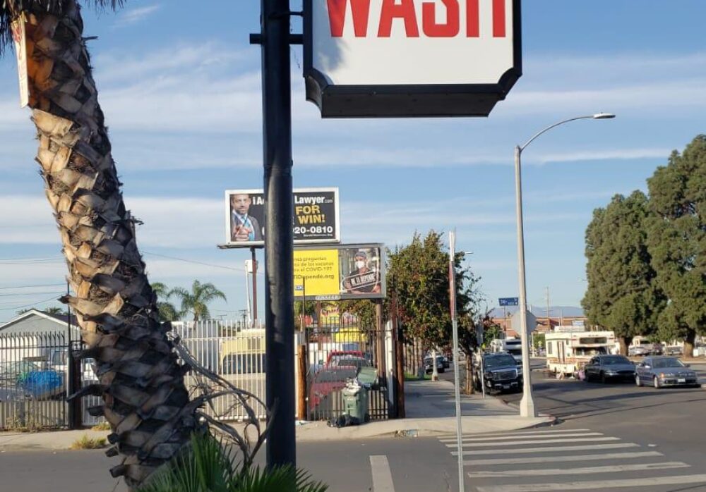 Custom metal signs for a car wash in Los Angeles