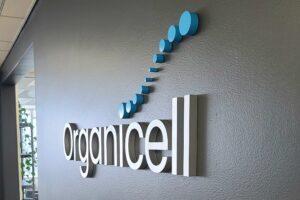 Organicell Los Angeles acrylic with metal laminate sign