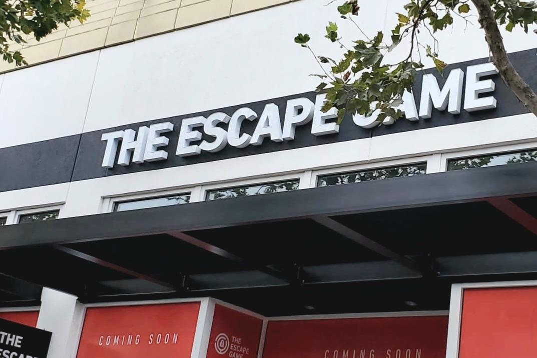 Channel Letters Sign outside The Escape Game door