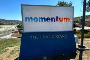 Monument sign for Momentum in Thousand Oaks 