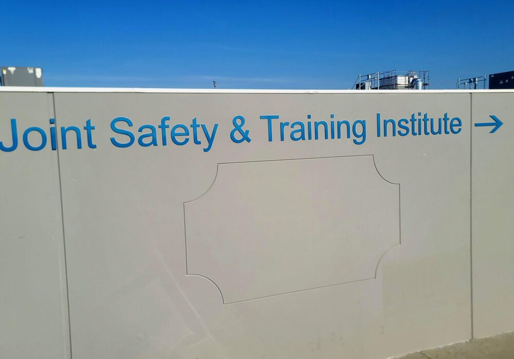 Joint Safety & Training Institute Dimensional Lettering Sign and Sign Panel | San Fernando