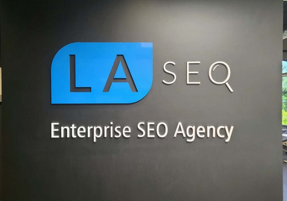 LA SEO lobby Sign Westlake Village