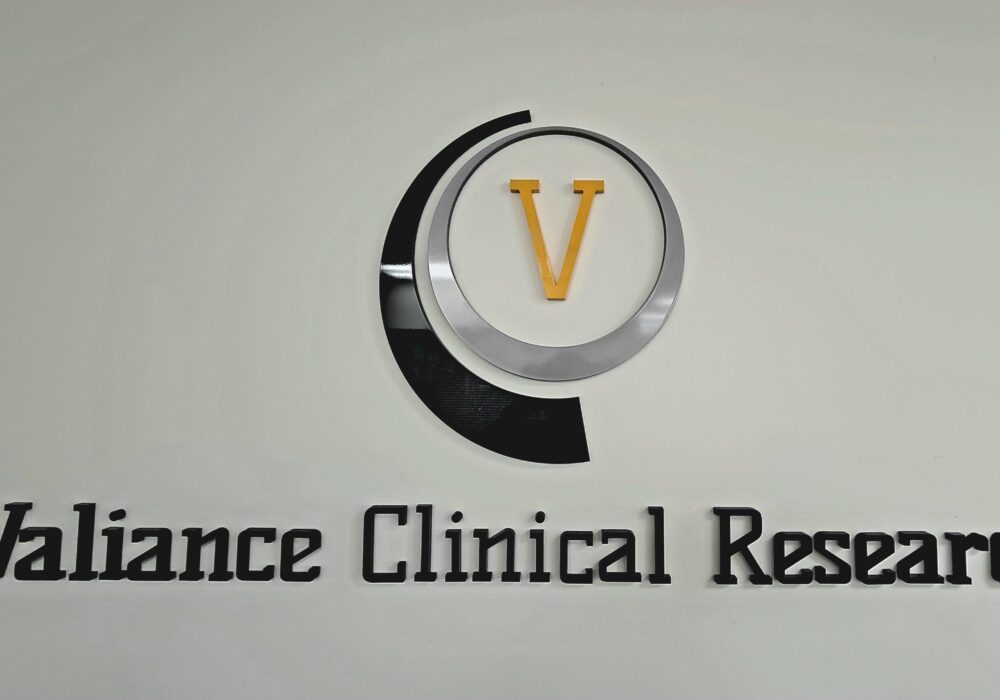 Lobby Sign Valiance Clinical Research Huntington