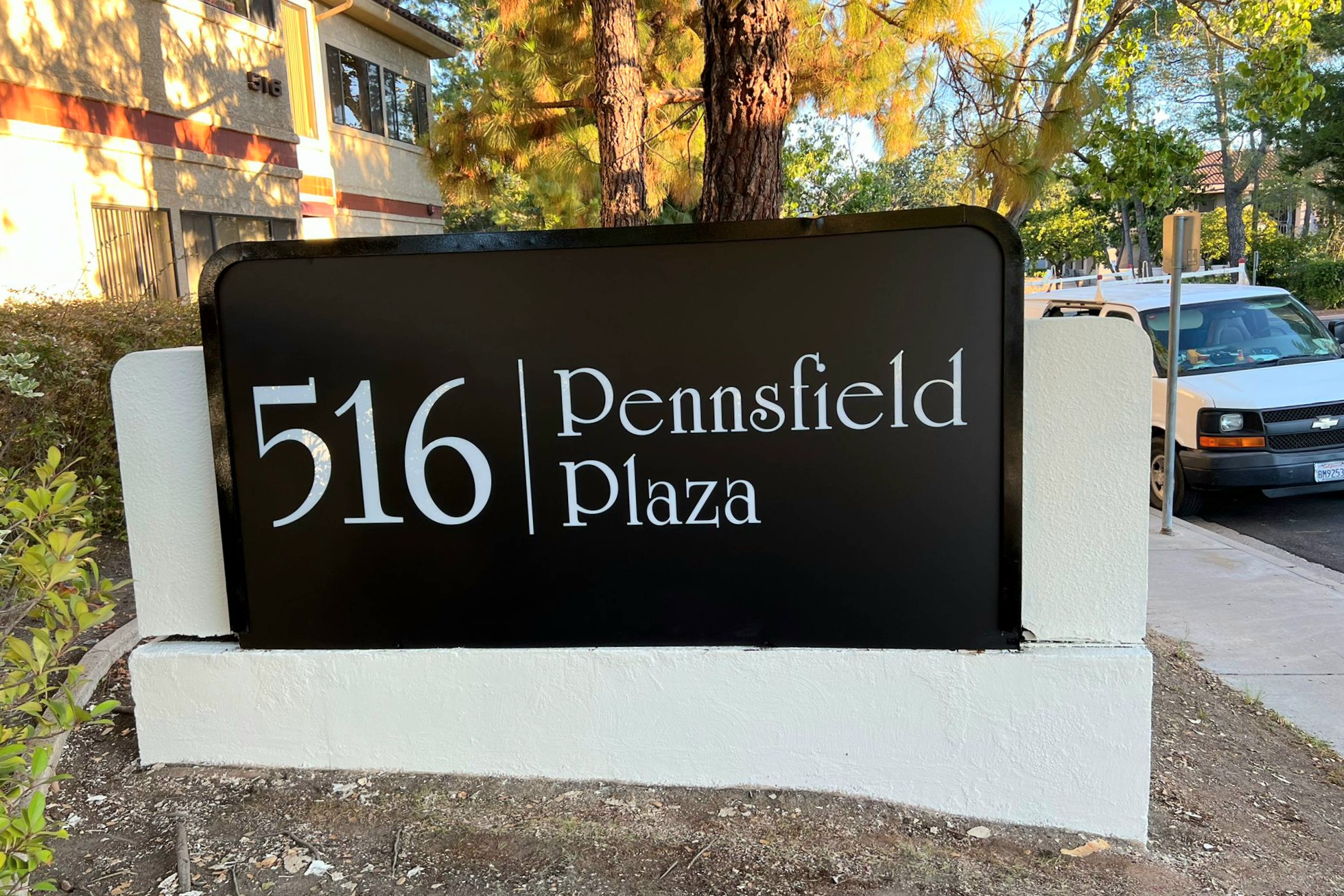 Majestic monument sign - showcasing Pensfields grand entrance