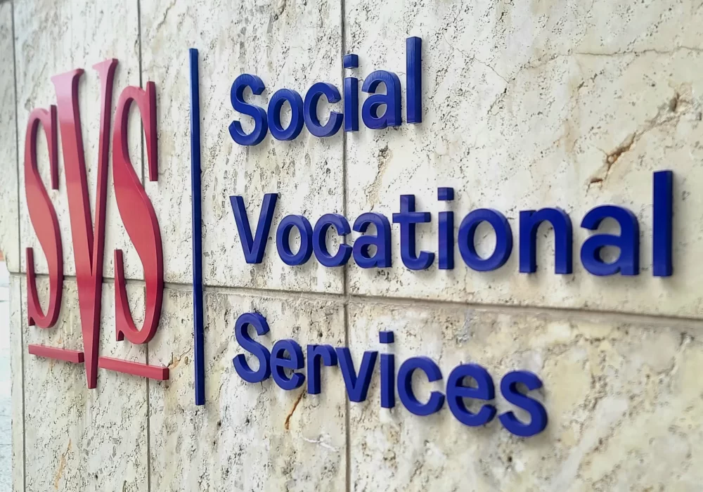 Social Vocational Services Monument Sign Pasadena