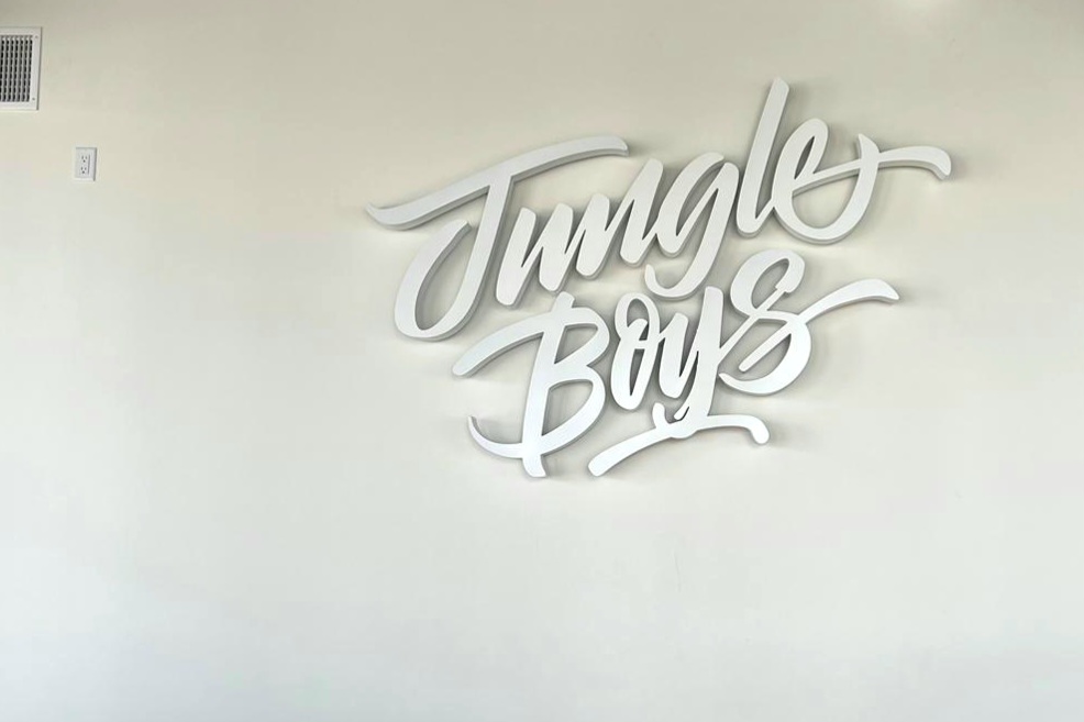Jungle Boys Los Angeles' impressive signage" - Los Angeles, channel letters lobby sign