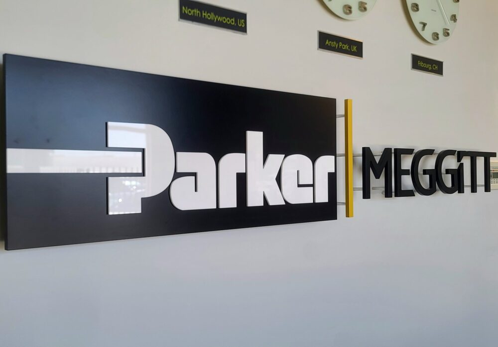 Parker Meggitt Lobby Sign North Hollywood Los Angeles