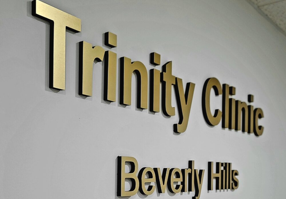 Trinity Clinic Lobby Sign and Room Signs Beverly Hills