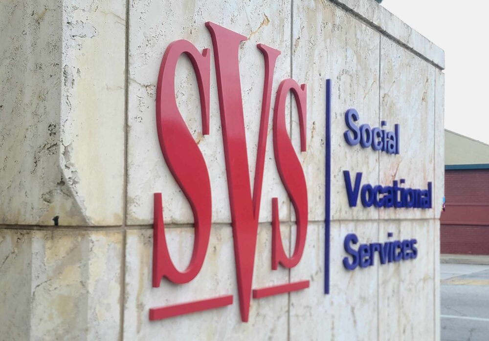 Social Vocational Services Monument Sign Pasadena