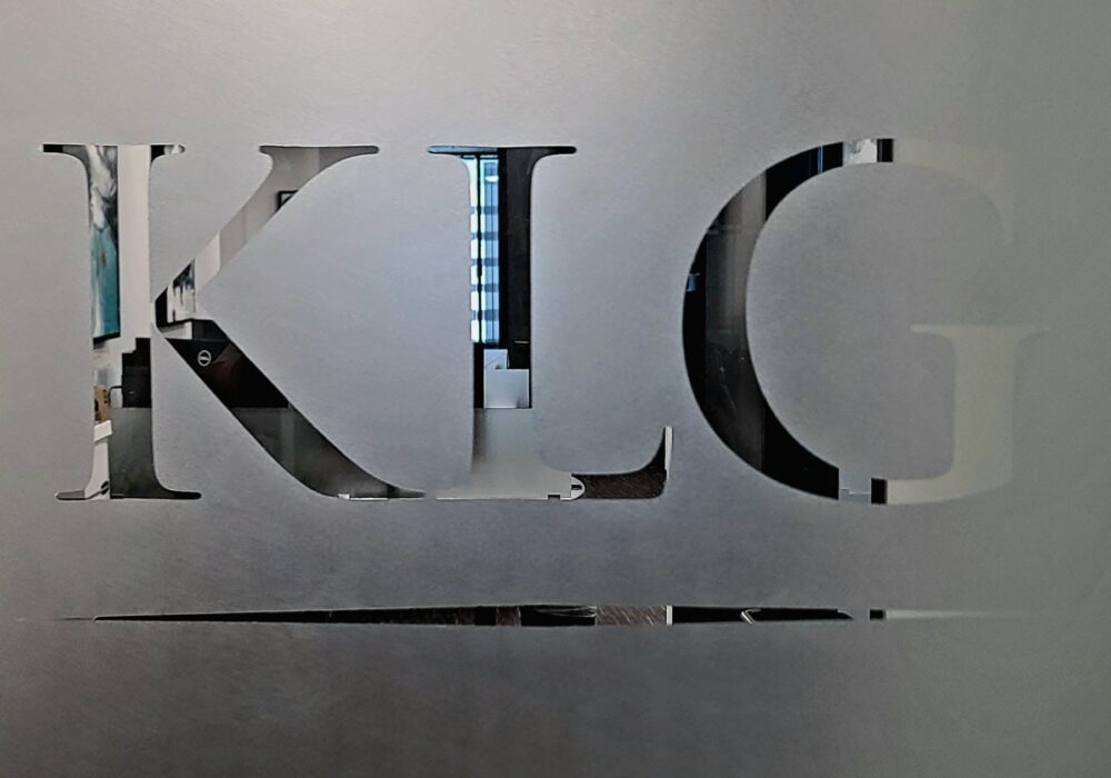 Keystone Law Window Graphics and Lobby Sign