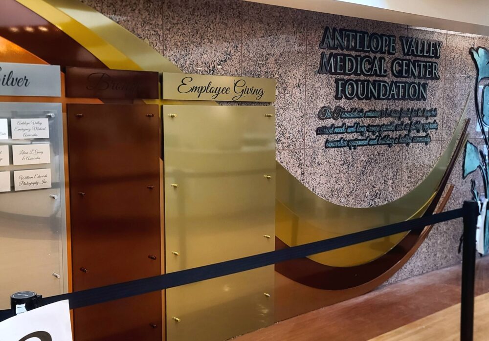 Antelope Valley Medical Foundation Donor Plaques Lancaster