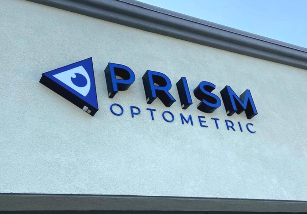 Prism Optometric Lobby Sign and Channel Letters Monrovia