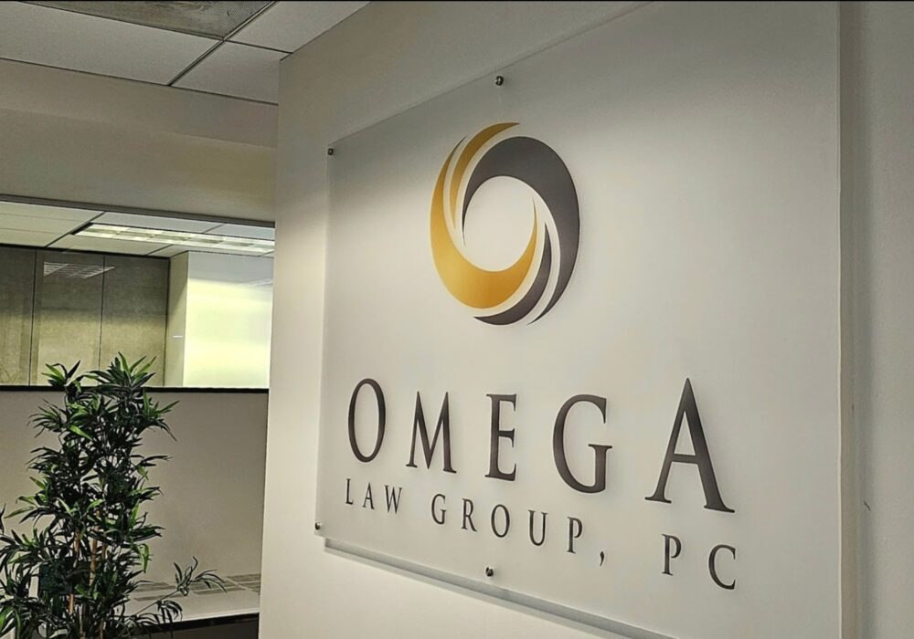 Omega Law Group Lobby Sign Beverly Hills
