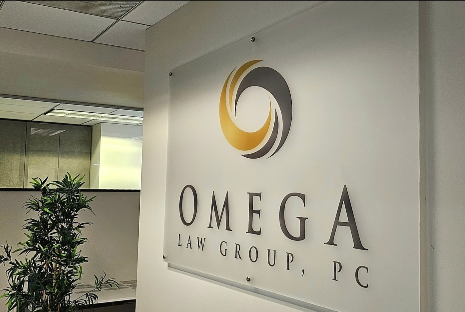 You are currently viewing Omega Law Group Lobby Sign Beverly Hills